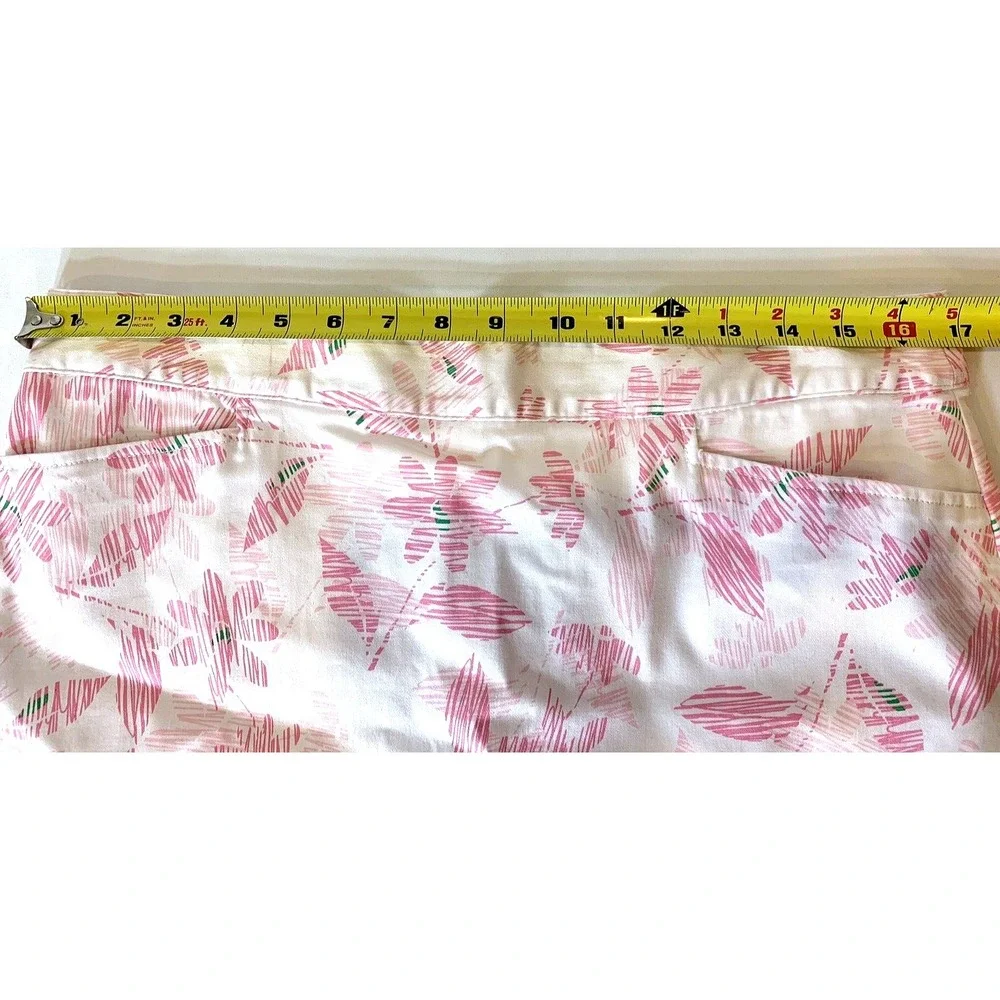 Lady Hagen Golf Skort Womens 10 Cotton Floral Pink Ribbon Breast Cancer Stretch - Picture 9 of 10